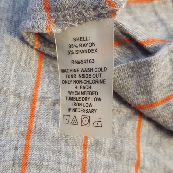 Calvin Klein grey/orange striped Maxi Dress - Picture 8 of 8